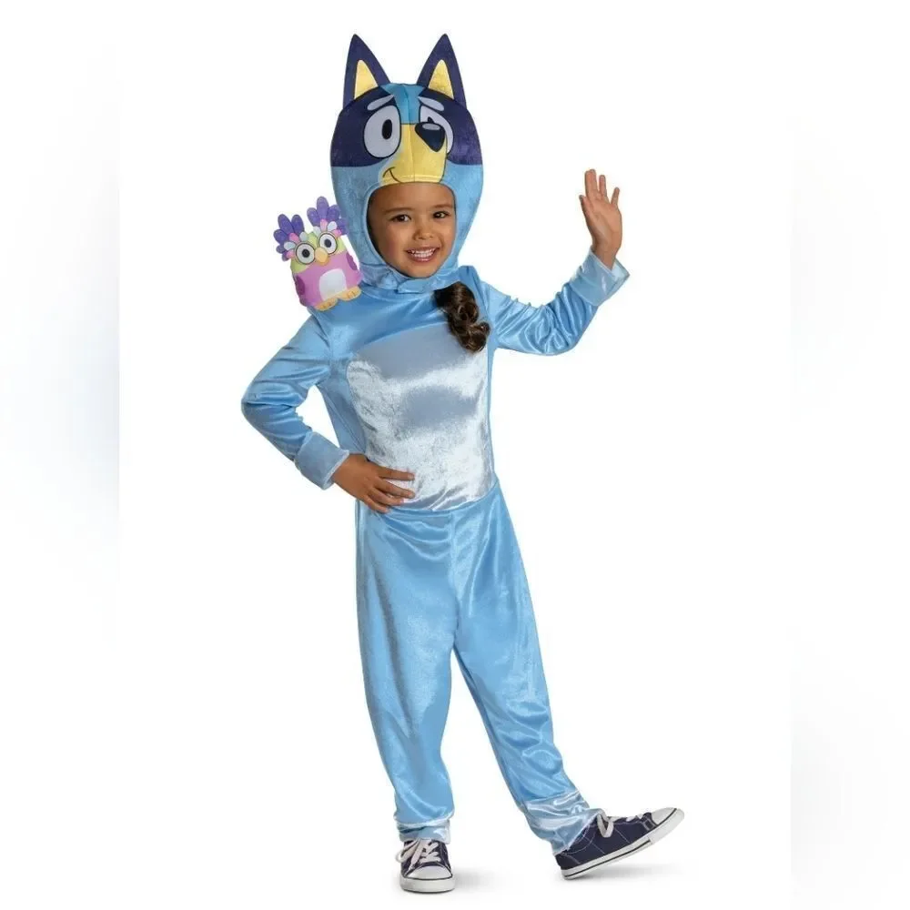 Nwt Bluey w Chattermax Halloween Deluxe Costume for Toddler, Size 2T, Disguise